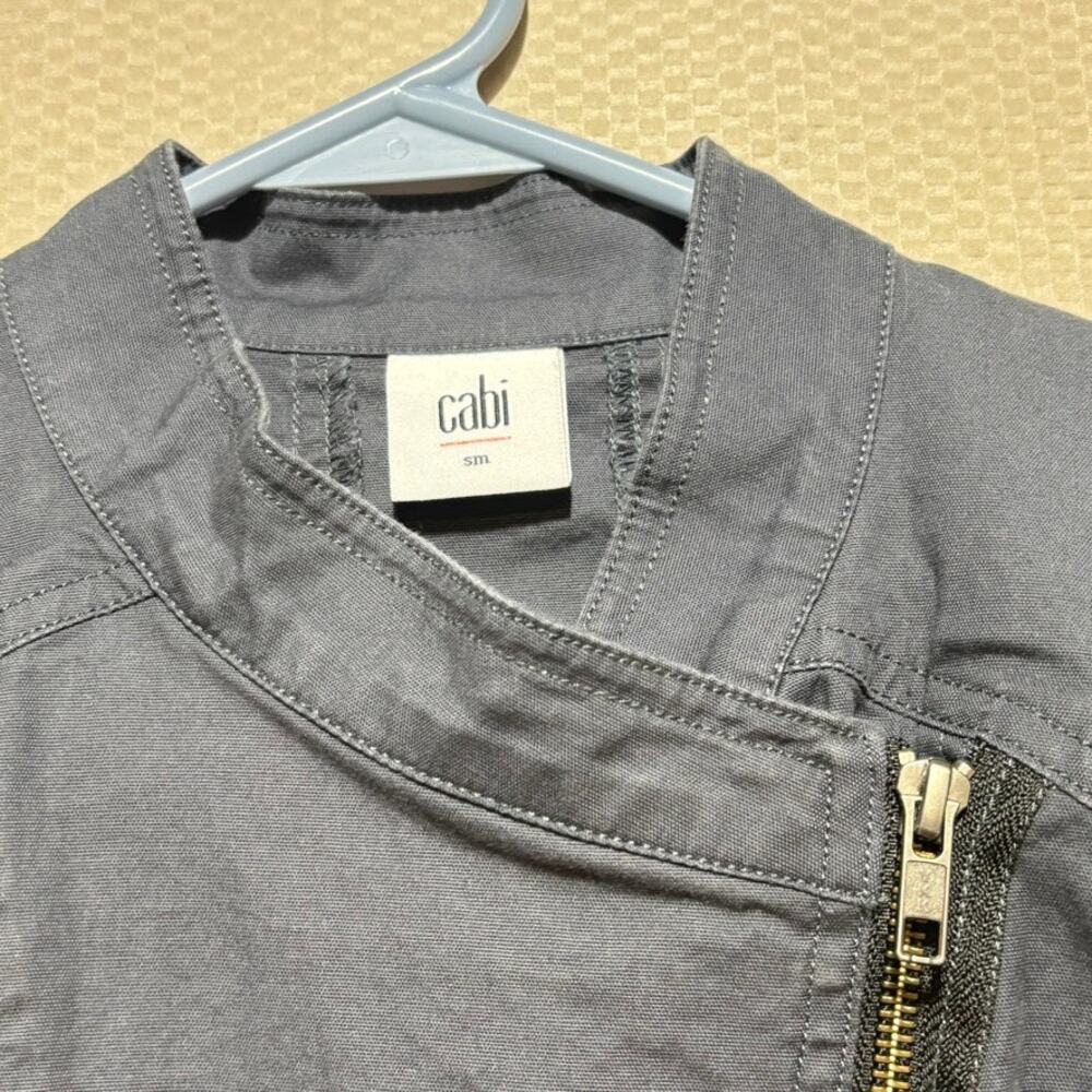 CAbi Women's Gray Twilight Asymmetrical Moto Zip Jacket #3023 Size Small - Picture 4 of 10